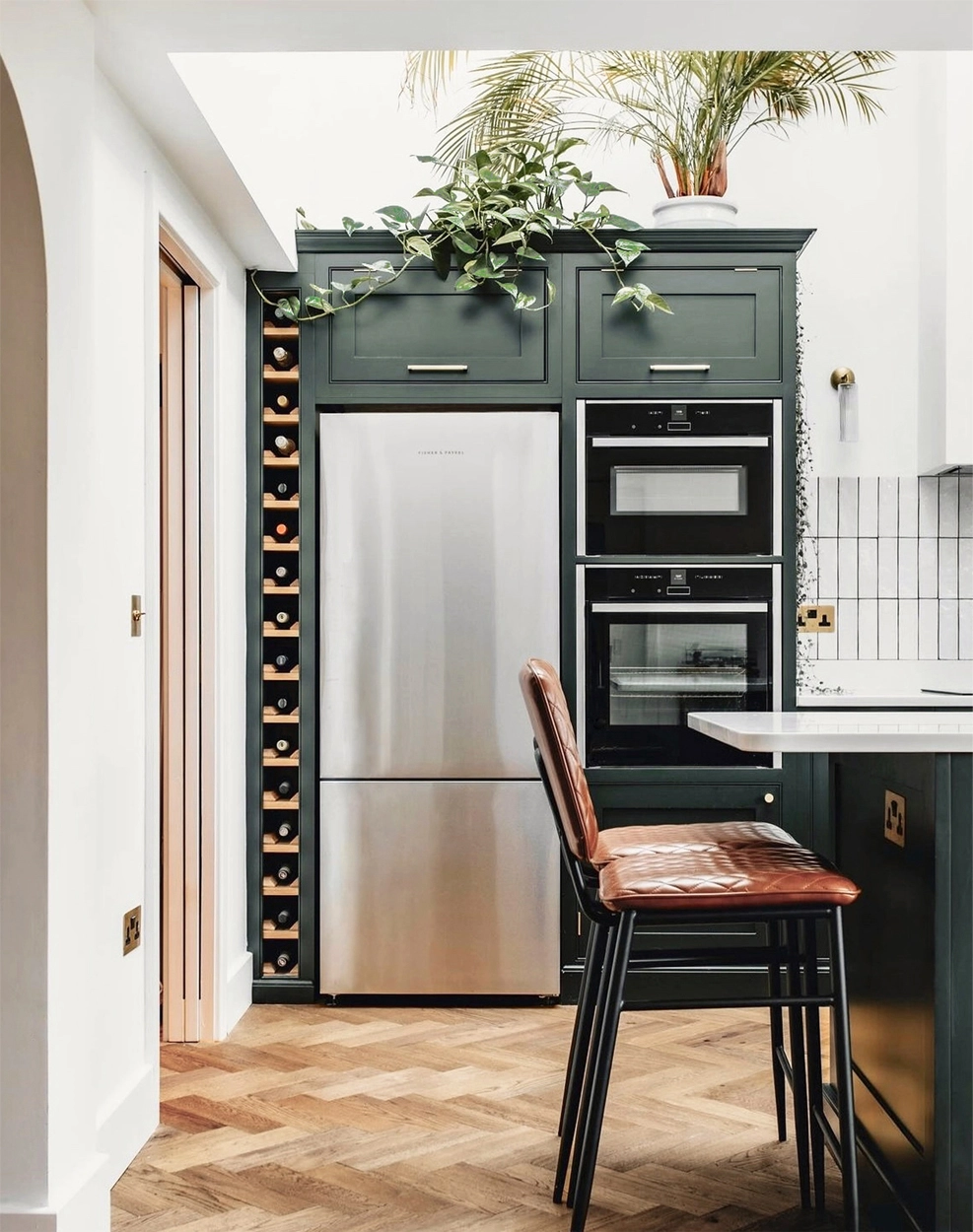 Classic meets industrial and biophilic style - kitchen design by First Sense Interiors